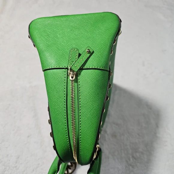 Michael Kors Green Studded Women's Bag - Picture 8 of 16